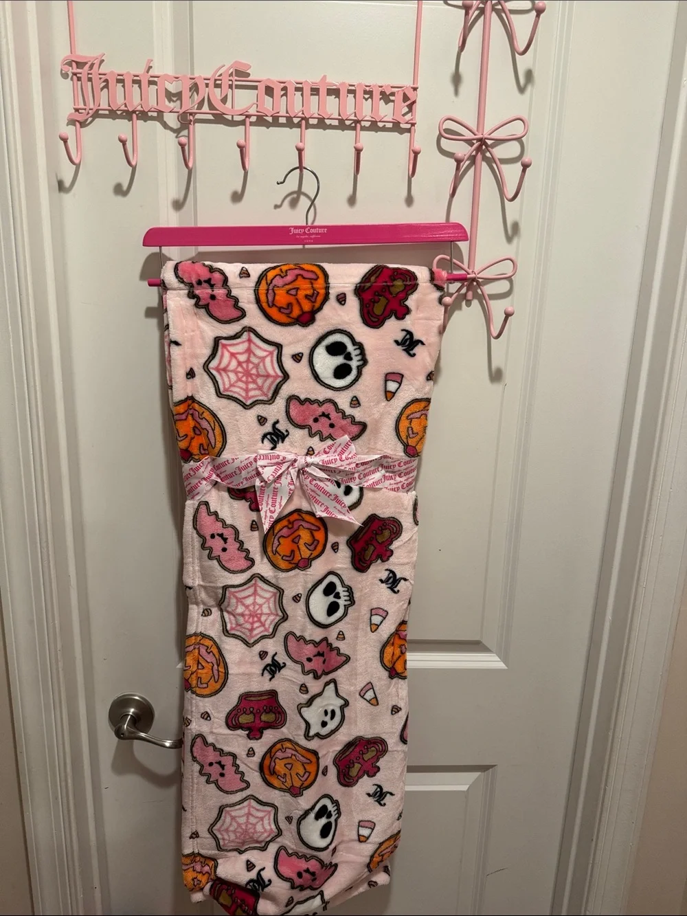 Juicy Couture Pink Halloween Throw Blanket